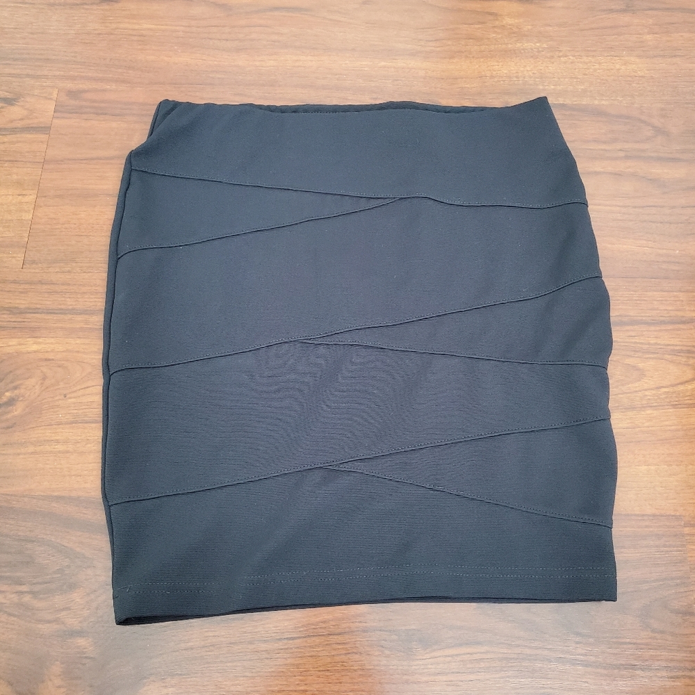 Black mini skirt